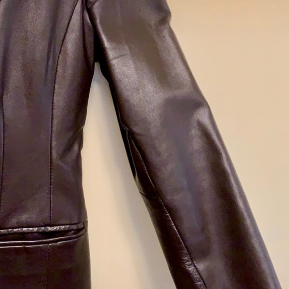 Vintage dark brown leather jacket - Picture 2 of 6
